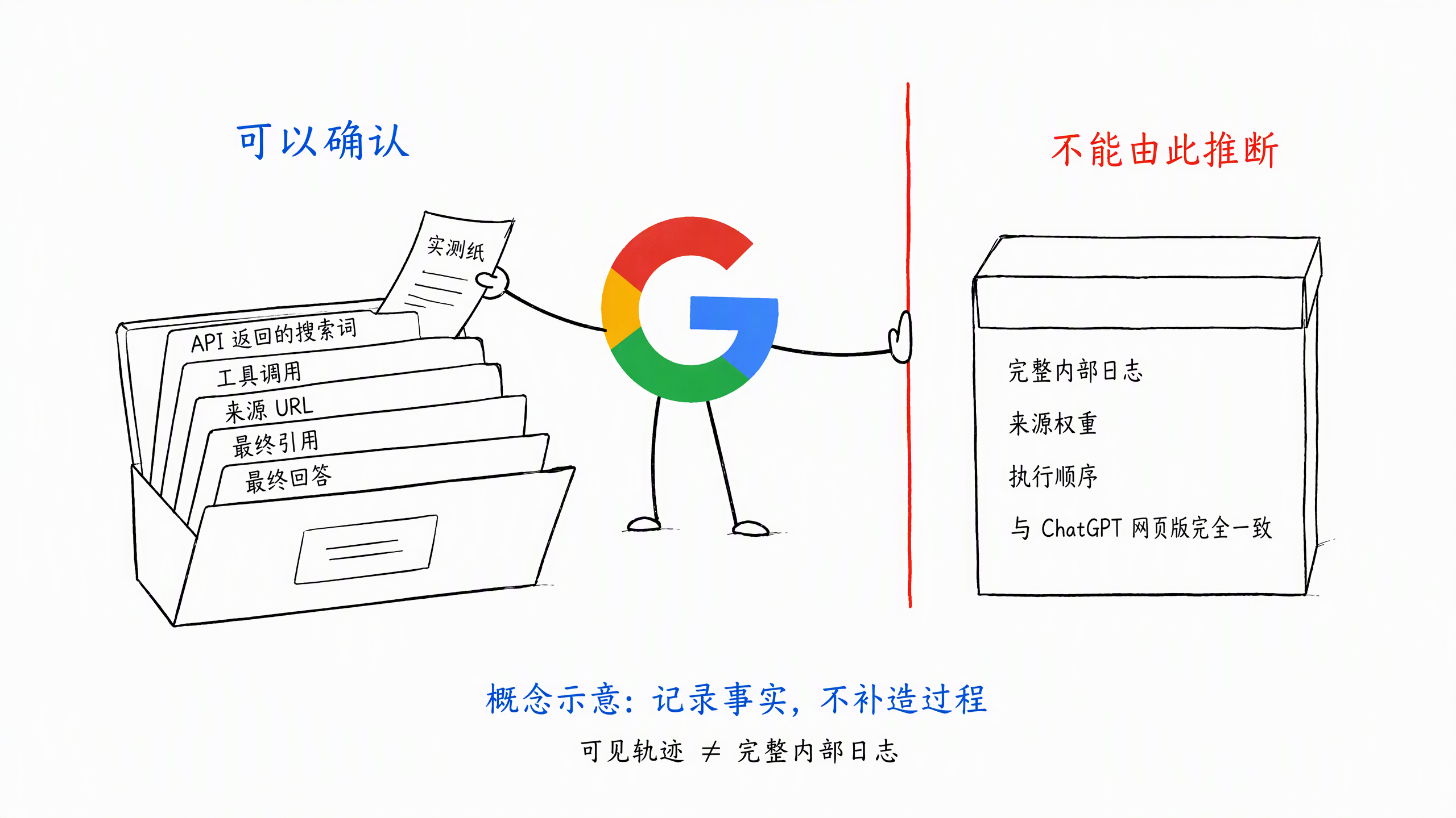 图 07：可见数据与推断边界（概念示意）