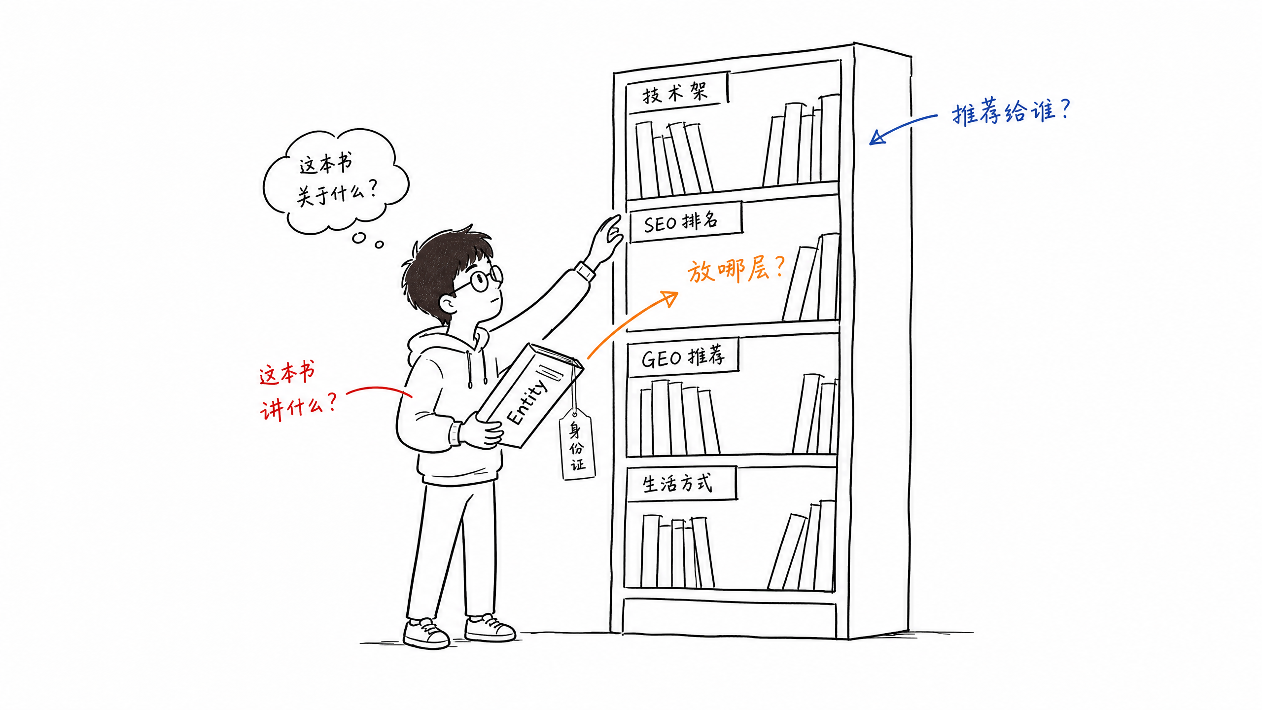 书店类比 — Entity 是书的身份证