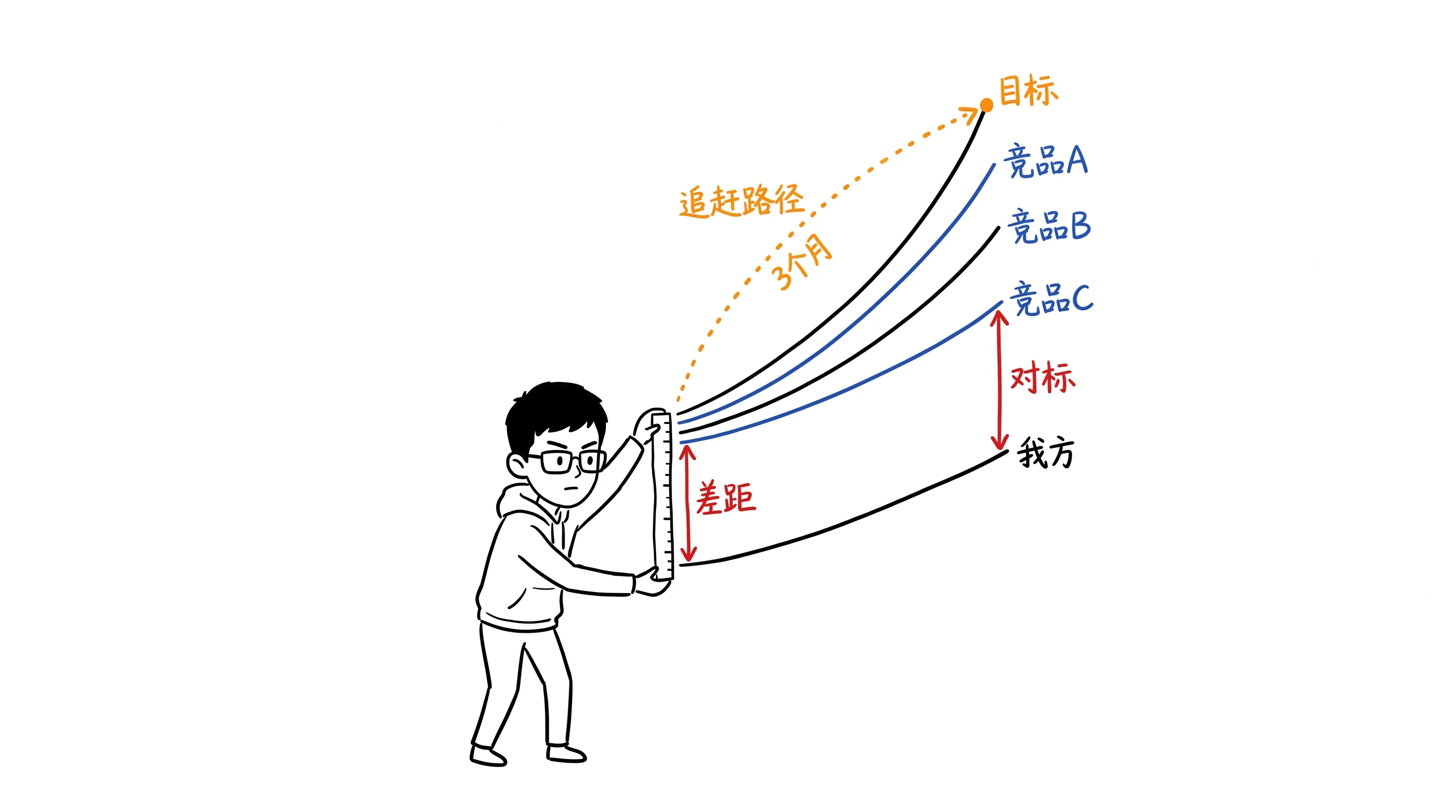对标竞品增长曲线