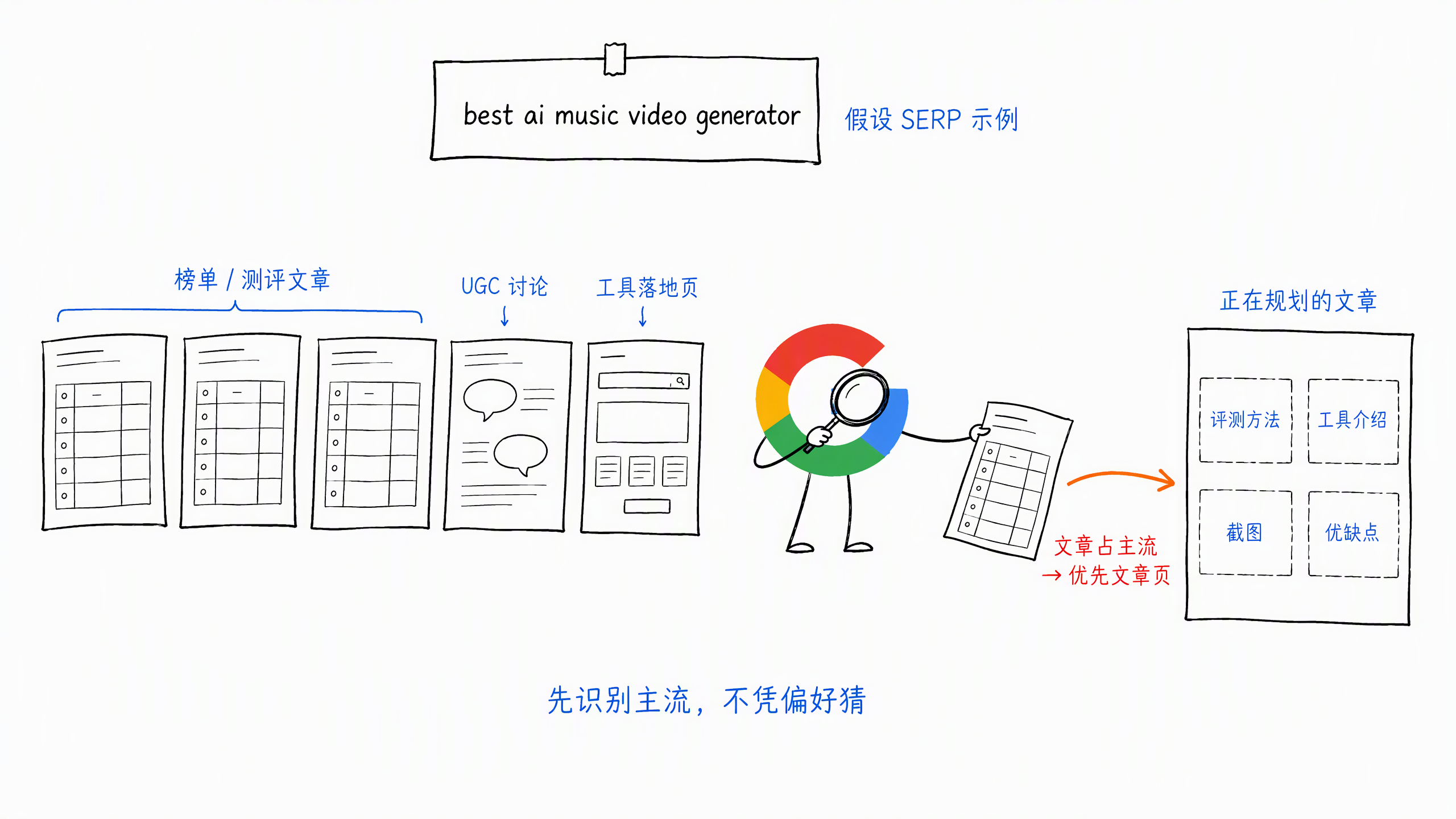 图 3-4：根据 SERP 主流结果选择页面