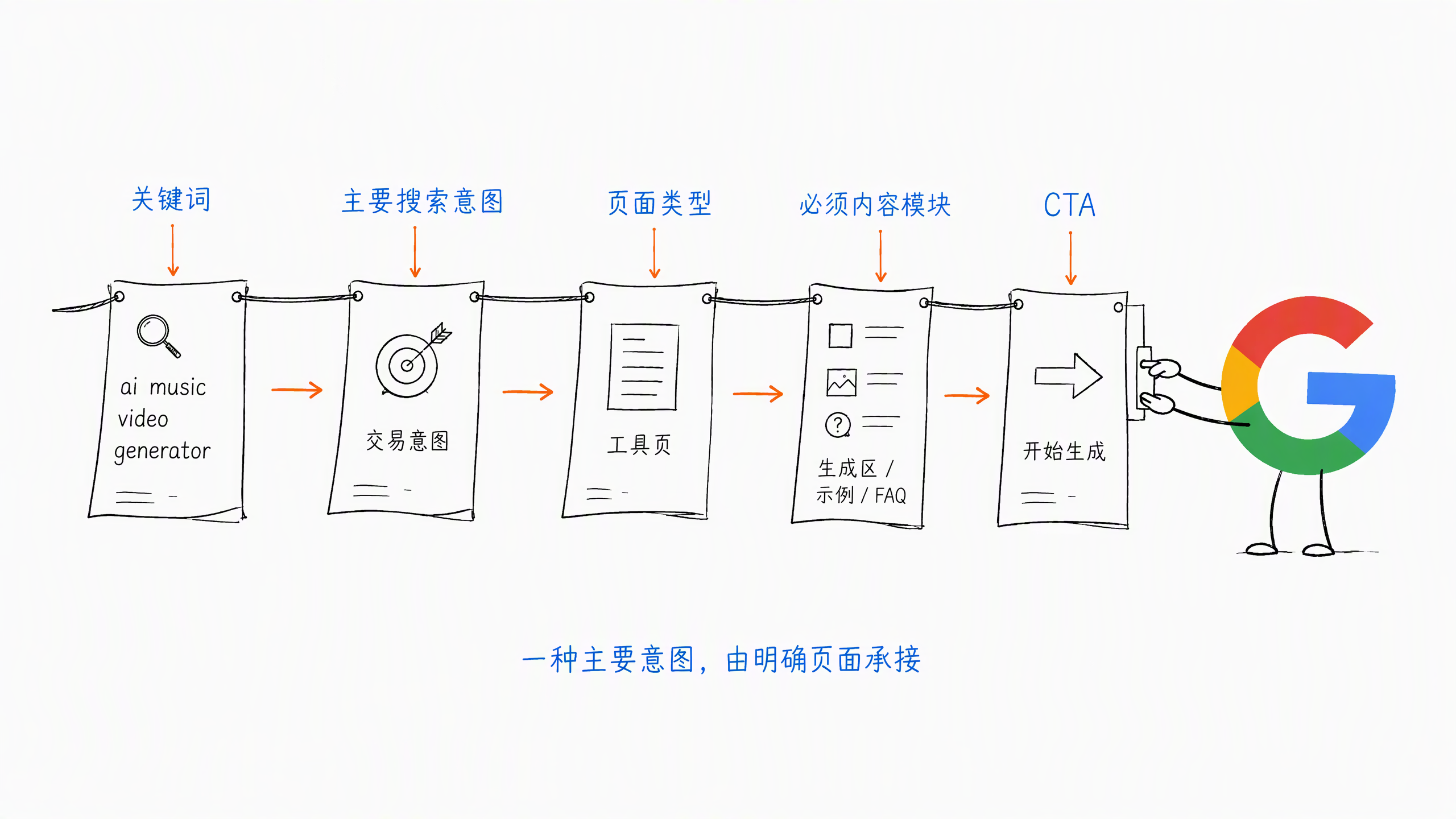 图 3-5：从搜索意图到页面方案