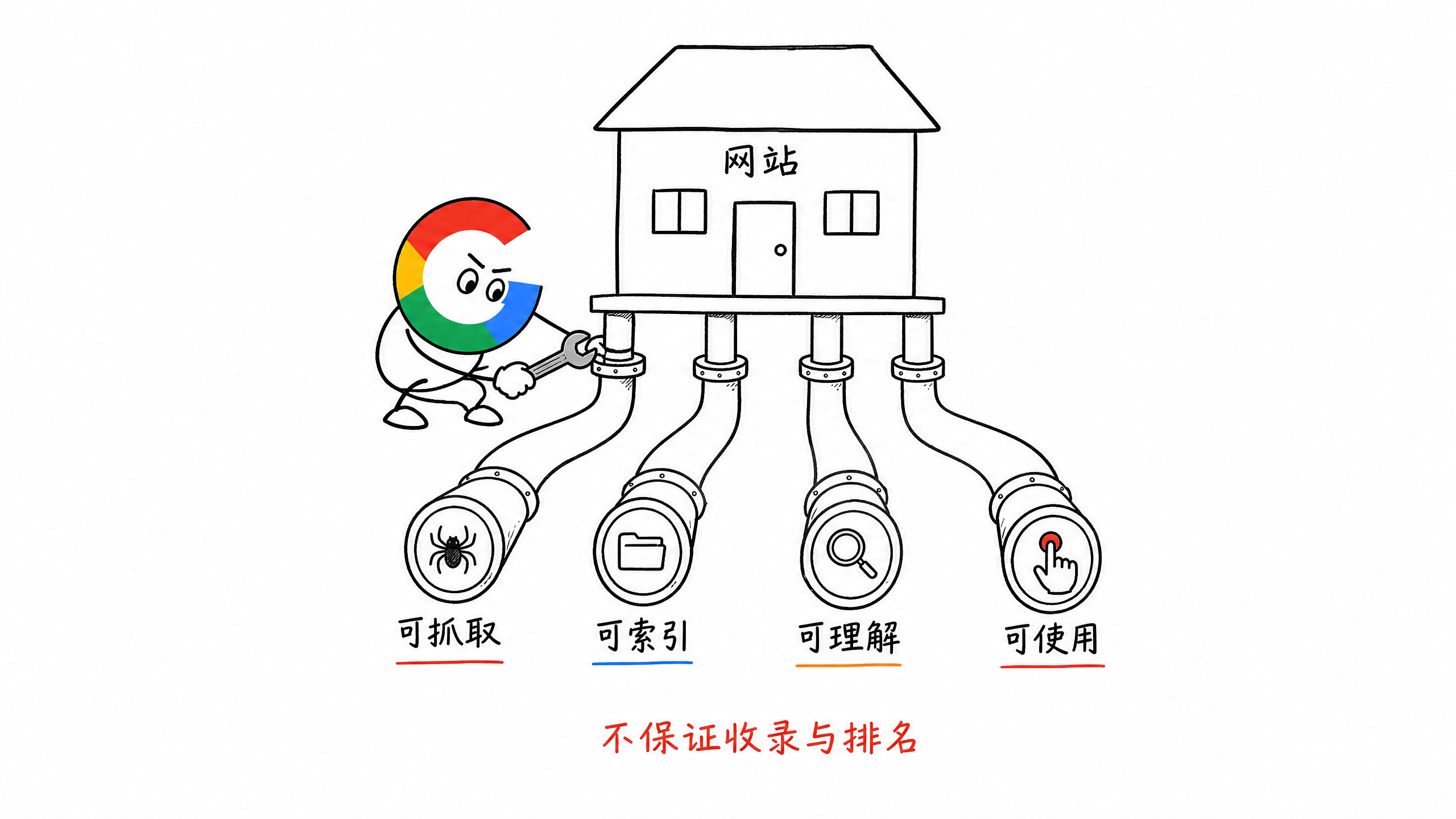 图 8-1：SEO 基建的四个目标