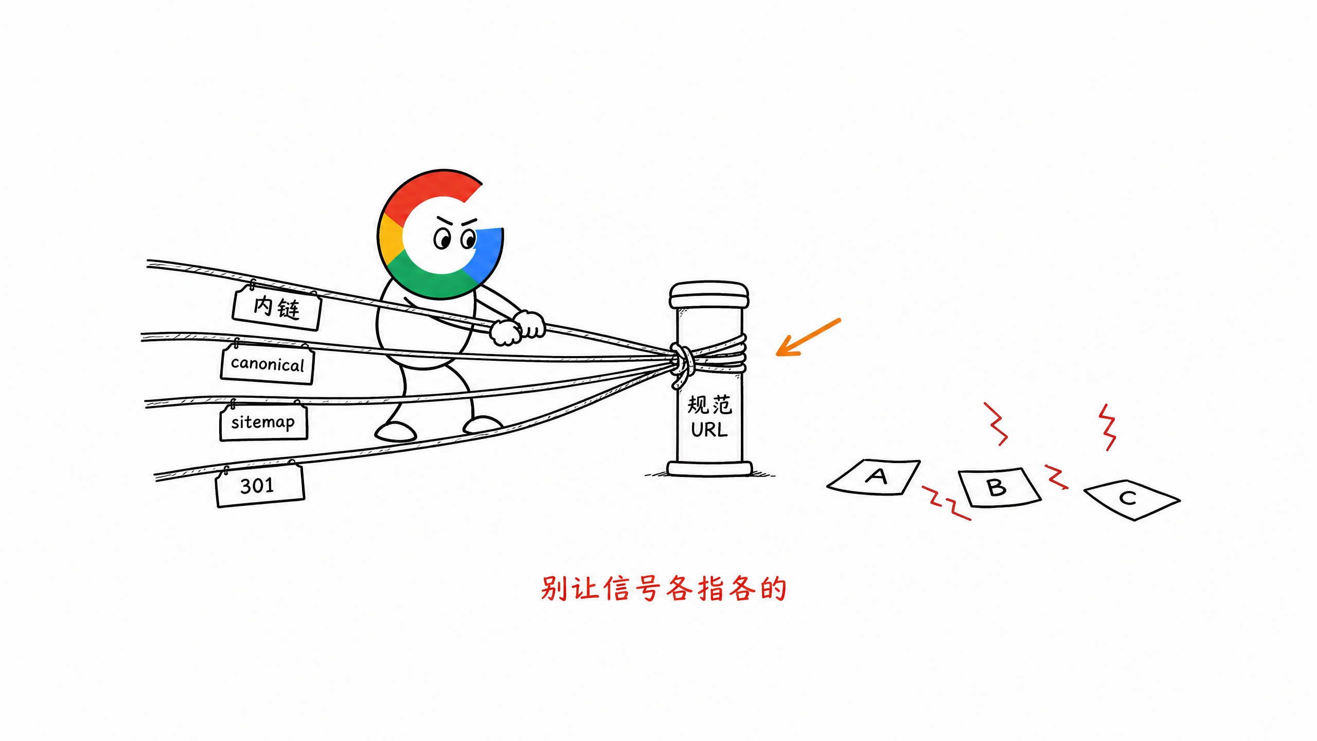 图 8-6：规范 URL 的信号应该保持一致