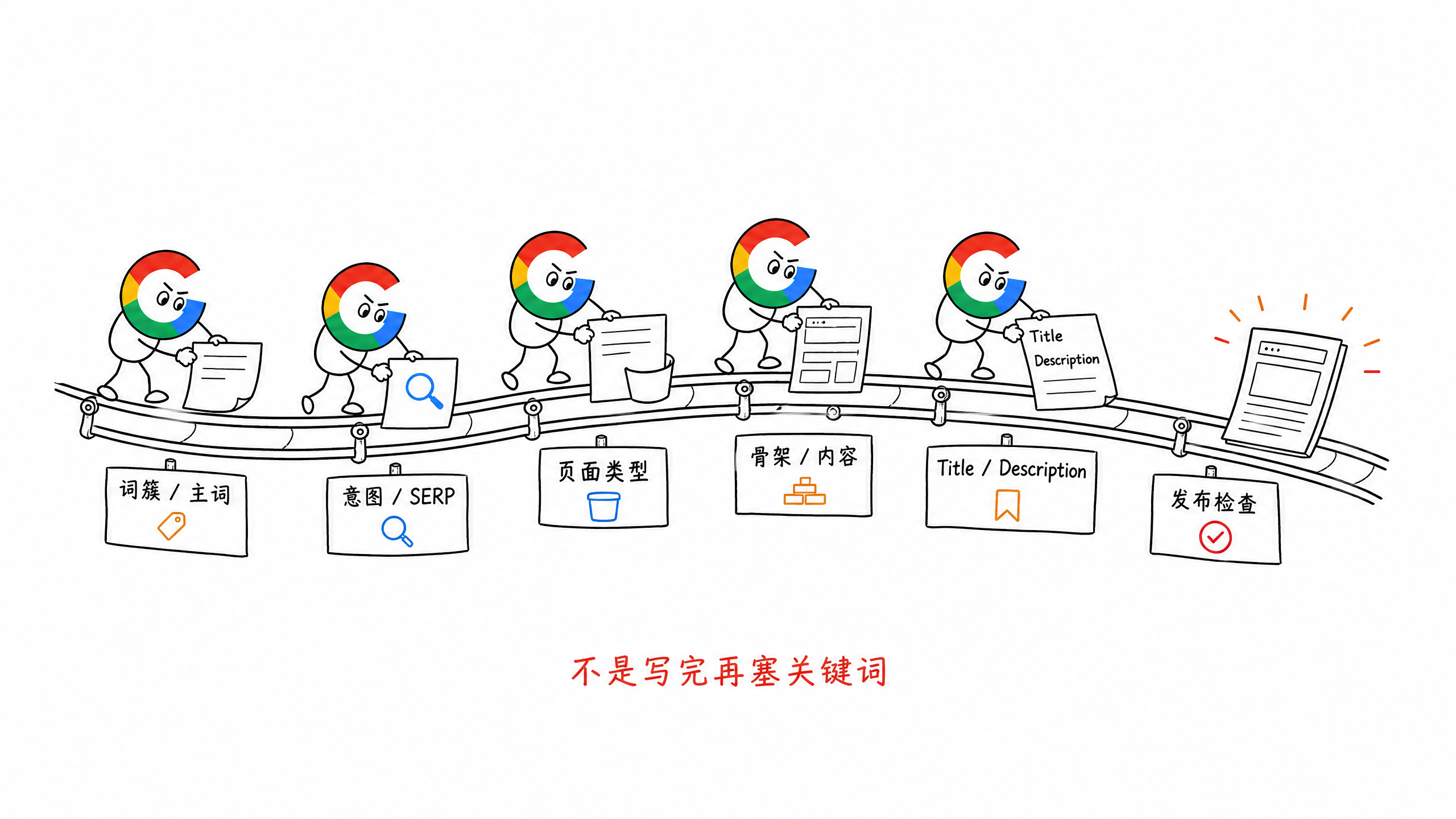 On-Page SEO 从关键词簇到发布检查的完整执行流程