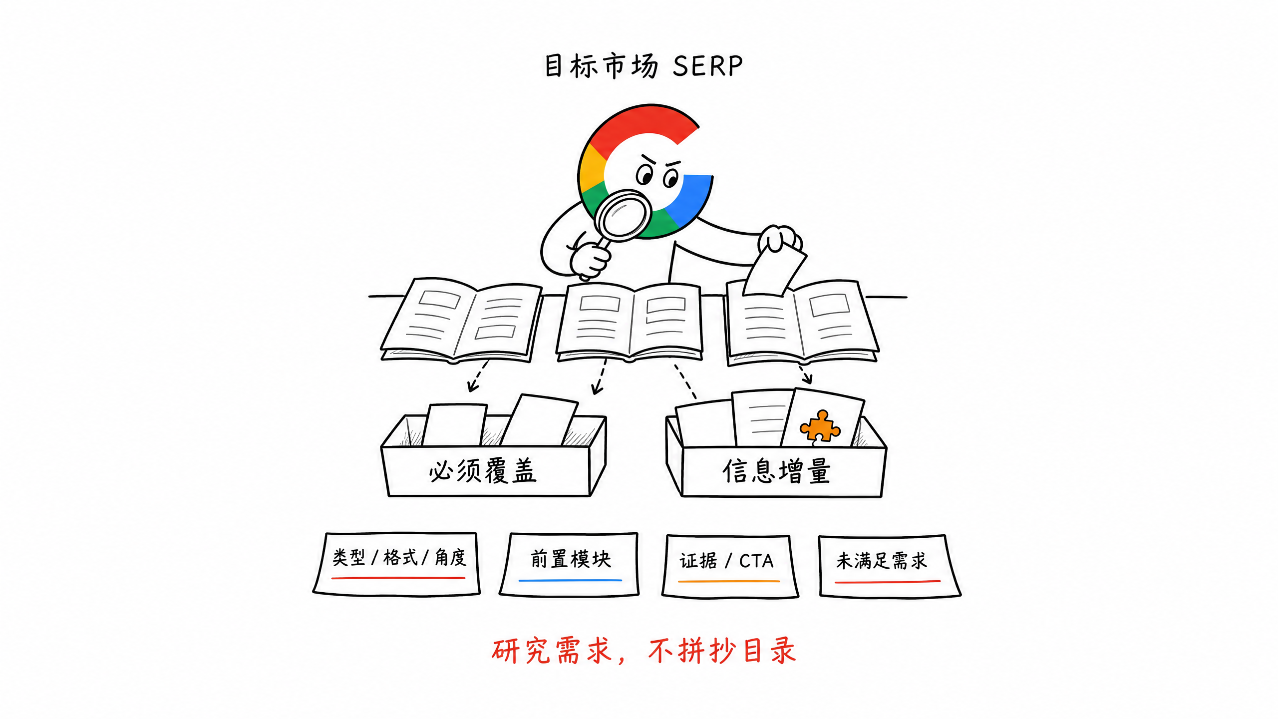 通过 SERP Research 区分基础内容与未满足需求
