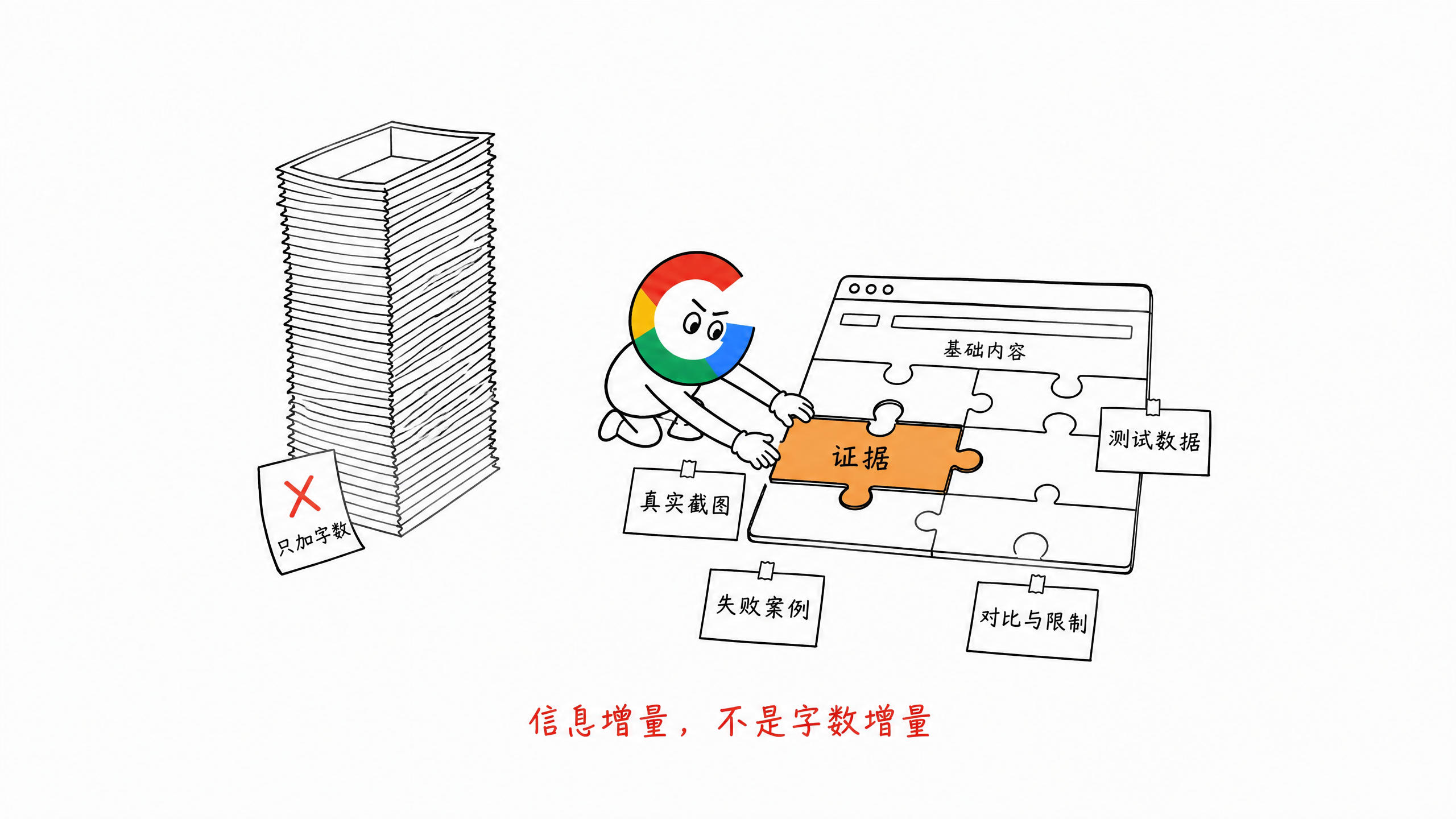 SERP 基础内容与真实信息增量的区别