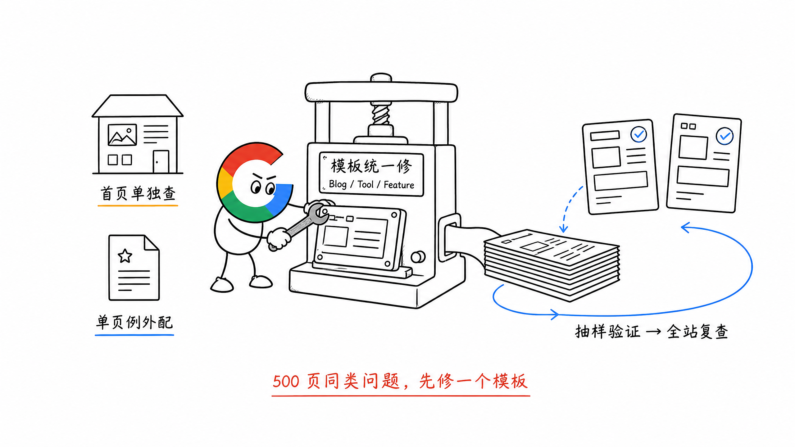 Technical SEO 首页、页面模板和特殊页面三层修复法