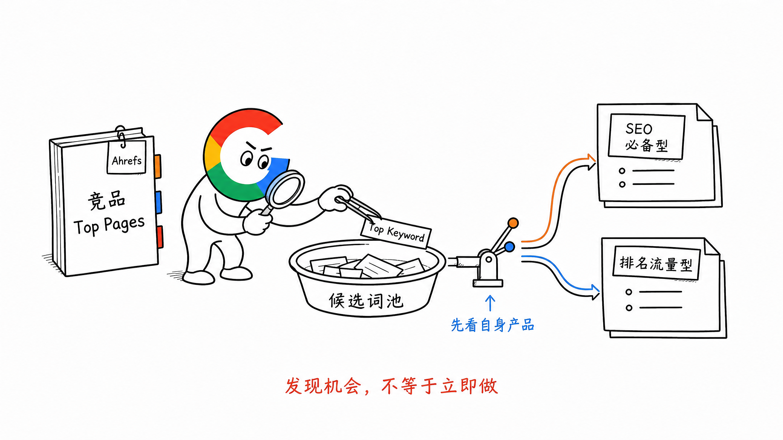 图 12-3：从竞品 Top Pages 到候选词池